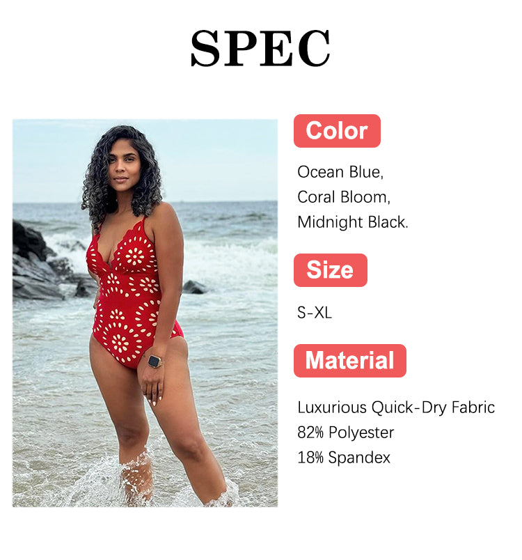 Women's Sexy One Piece Swimsuit with Matching Swim Long Skirt