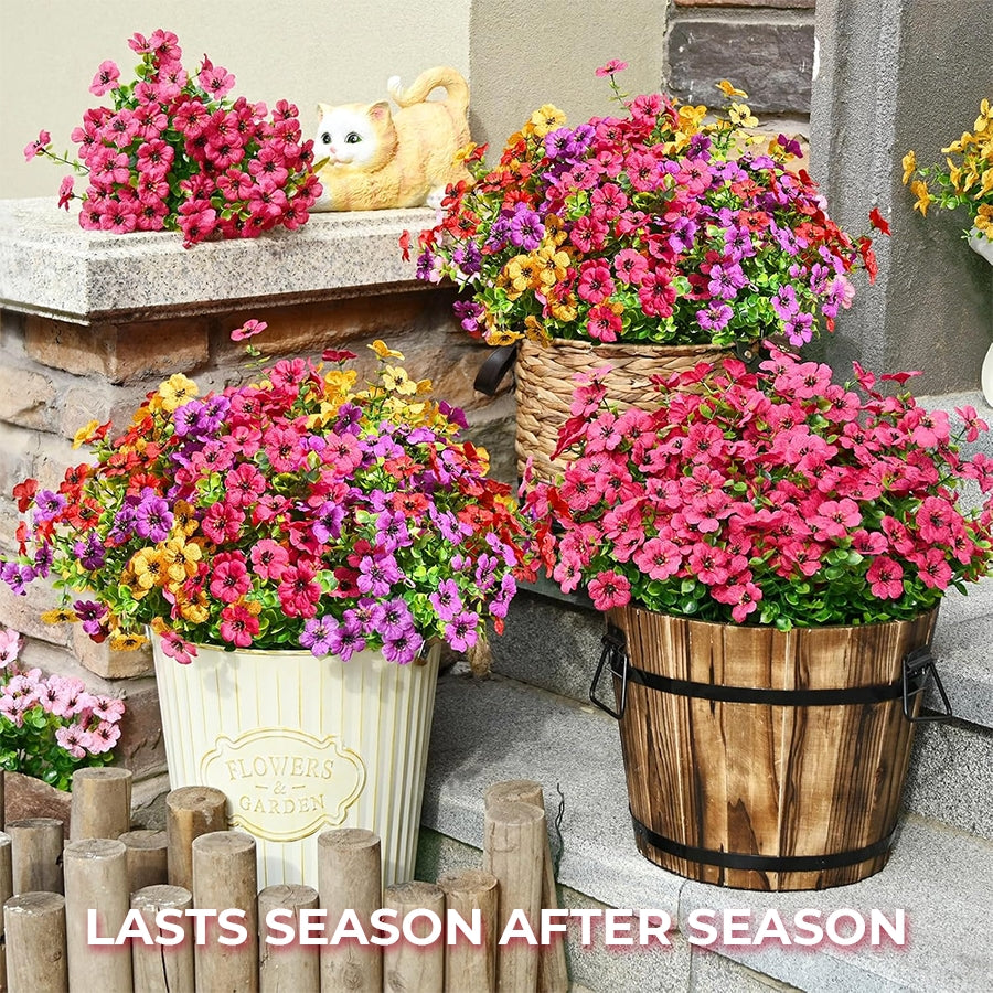 Realistic UV-Resistant Outdoor Flowers – Zero Maintenance