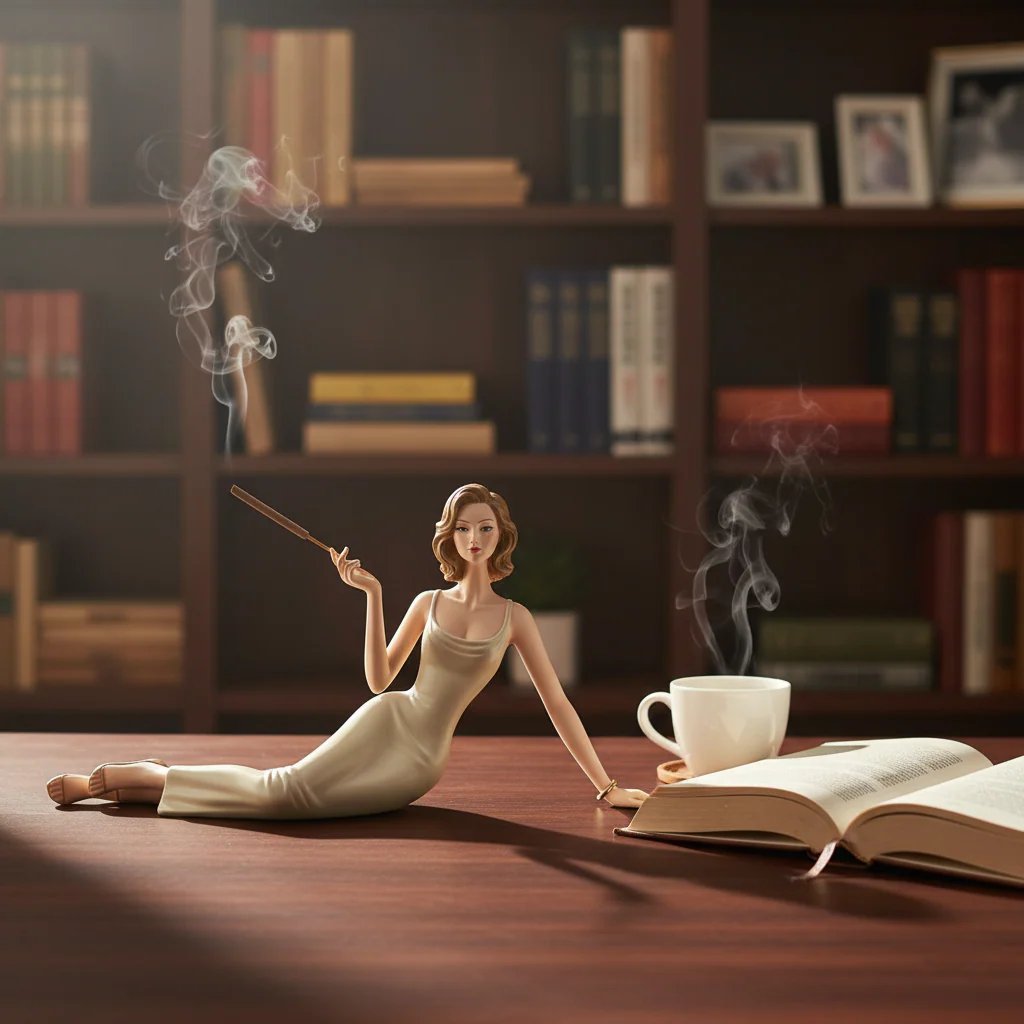 Handcrafted Ceramic Aroma Statue With attached ash tray