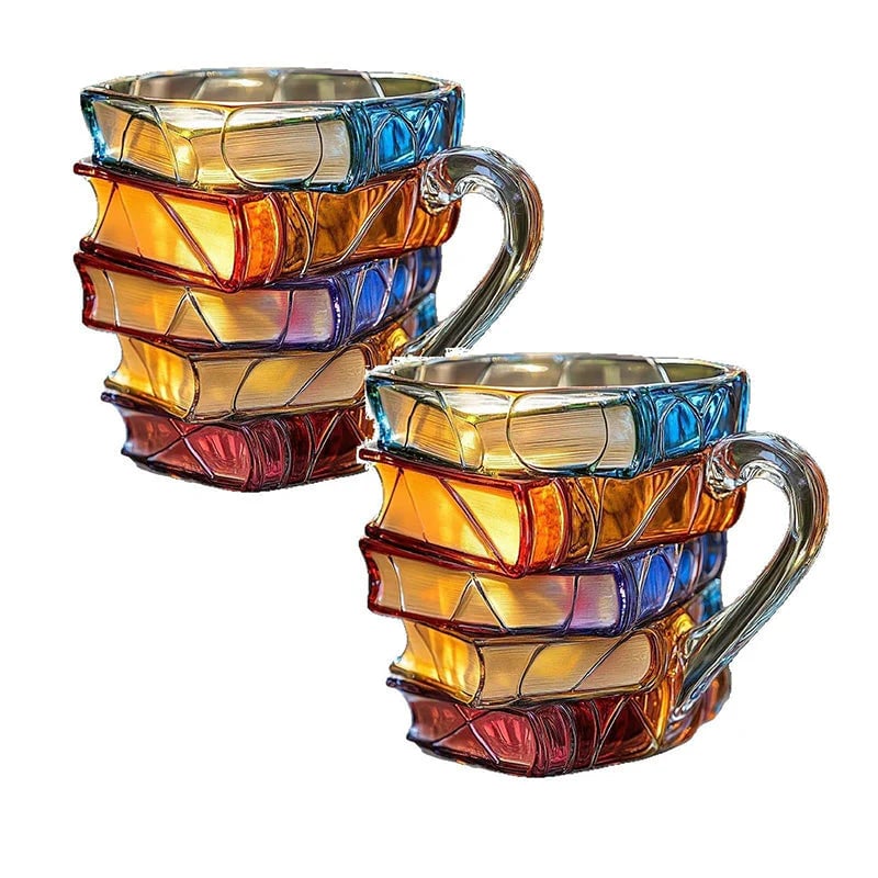Painted Book Mug