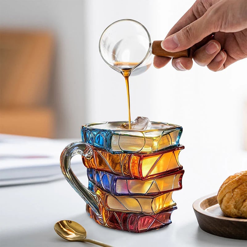 Painted Book Mug