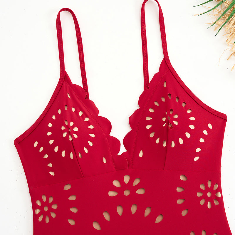 Women's Sexy One Piece Swimsuit with Matching Swim Long Skirt